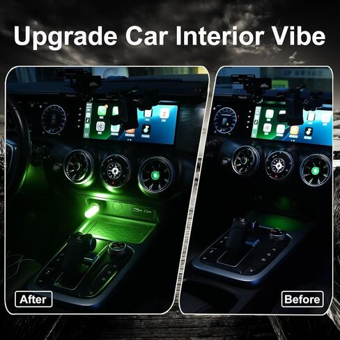 3PCS USB Car Interior Lights, Plug-in Glass Bottle Ambient Lamps for Cars, Portable Atmosphere Night Light, Universal Auto Interior Accessories (Blue) in Kuwait