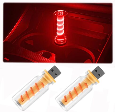 2pcs الأضواء الداخلية للسيارة USB قابلة للوقت ، مصباح LED Retro LED الإضاءة المحيطة ، مصابيح قابس USB الشاملة للسيارات ، غرف النوم ، التخييم ، الحفلات ، زجاجة الزجاجية الزجاجية الإضاءة الليلية (الأزرق) in Kuwait