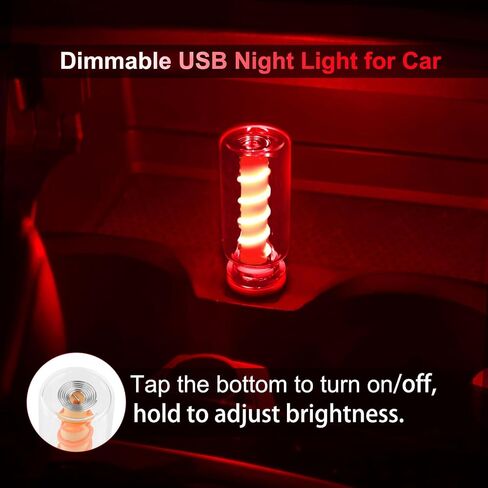 2pcs الأضواء الداخلية للسيارة USB قابلة للوقت ، مصباح LED Retro LED الإضاءة المحيطة ، مصابيح قابس USB الشاملة للسيارات ، غرف النوم ، التخييم ، الحفلات ، زجاجة الزجاجية الزجاجية الإضاءة الليلية (الأزرق) in Kuwait