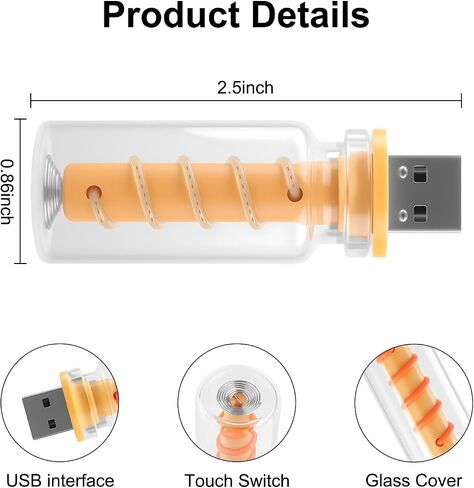 2pcs الأضواء الداخلية للسيارة USB قابلة للوقت ، مصباح LED Retro LED الإضاءة المحيطة ، مصابيح قابس USB الشاملة للسيارات ، غرف النوم ، التخييم ، الحفلات ، زجاجة الزجاجية الزجاجية الإضاءة الليلية (الأزرق) in Kuwait
