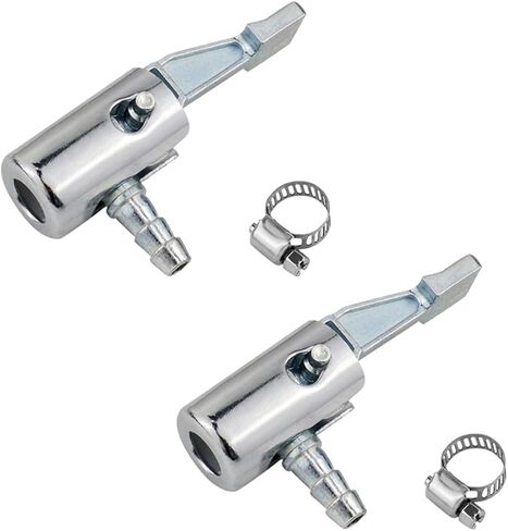 1/4 "قفل على جميع تشاك الهواء المعدني ، Mini Air Air Compressor Tyre Tyre Tyre Chuck ، نهاية خرطوم مع موصل Barb ، فوهة هواء مضخة التضخم العالمي لإصلاح خرطوم السيارة (2pcs) in Kuwait