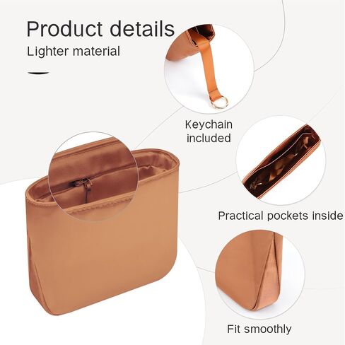 Organizer Insert for Evelyne Bags, Sliky Purse Inserts for Hermes Bags, Exclusively for Hermes Evelyne 16/18 TPM (16/18 TPM, Gold) in Saudi Arabia