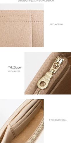 منظم أكياس من أجل Longchamp صغير حمل الأكياس الخجولة وتشطيب حقائب اليد الداخلية لبطانة الأكياس الداخلية إدراج منظم الحجم الصغير ، ومنظم المحفظة المحسوس على Longchamp Mini (1.97*6.5*3.15in) in Kuwait