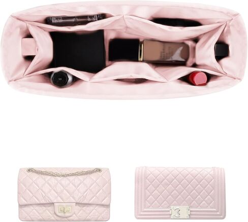 Silky Purse Insert for Chanel Boy Bags, KINGS IN BAG Purse Organizer Compatible with with Small-Boy Bag, Lightweight and Soft Touch Storage Bag for Handbag, 114 Color Options(Small, Cassis) in Saudi Arabia