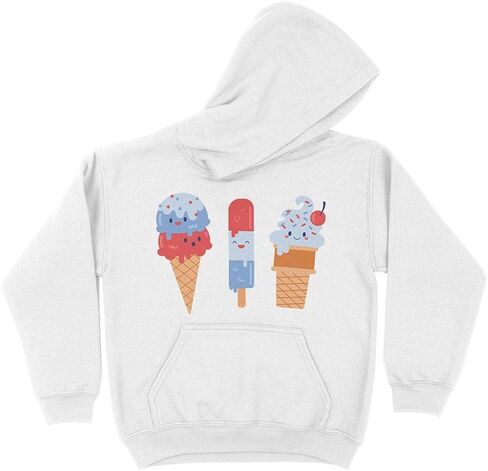 Patriotic Ice Cream Kids Hoodie Sweatshirt Youth in Saudi Arabia