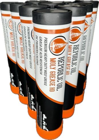 4 Boxes / 40 Tubes Republic Oil Elite 5% Moly #2 Grease 10x14oz | Calcium Sulfonate | 5% Moly Grease | High Temp | Heavy Duty | Construction | Mining | Agriculture | Fifth Wheels in Kuwait