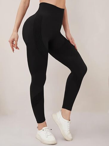 3Pcs Seamless Leggings for Women High Waist Workout Yoga Pants, Scrunch Butt Lifting Elastic Tights in Kuwait