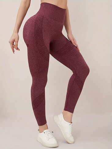 3Pcs Seamless Leggings for Women High Waist Workout Yoga Pants, Scrunch Butt Lifting Elastic Tights in Kuwait