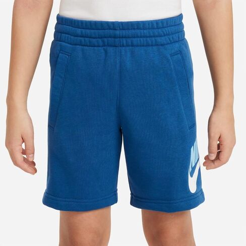 Nike Sportswear Club Fleece Big Kids 'French Terry Shorts (Court Blue/White/Aquarius Blue ، FD2997-476) حجم كبير in Saudi Arabia