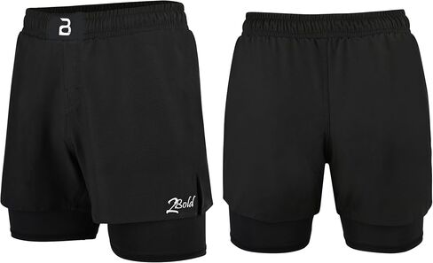 2BOLD MMA Kid’s 2 in 1 Board Shorts BJJ Built in Compression Lining Athletic Gym Boxing Jiu-Jitsu No-Gi Grappling Shorts in Saudi Arabia