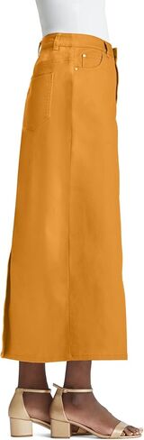 Jessica London Women's Plus Size True Fit Front Button Casual Denim Skirt in Kuwait