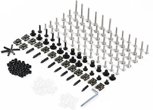 Motorcycle Fairing Complete Bolts Kit Stainless Steel Screws for Suzuki GSXR1000 2003 2004 2005 2006 GSXR 1000 03 04 05 06 Metric Bolts Screws Kit Fasteners Hardware Clips (Black) in Saudi Arabia
