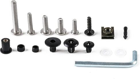 Motorcycle Fairing Complete Bolts Kit Stainless Steel Screws for Suzuki GSXR1000 2003 2004 2005 2006 GSXR 1000 03 04 05 06 Metric Bolts Screws Kit Fasteners Hardware Clips (Black) in Saudi Arabia