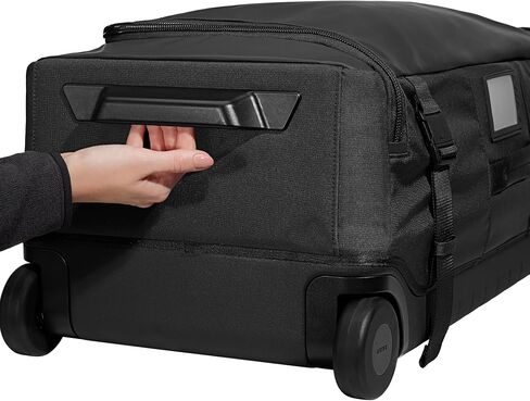 Away Active Rolling Duffle 85L - Large Travel Duffle Bag with Wheels, Durable Checked Luggage Suitcase for Men & Women, Foldable Weekender Bag, Jet Black in Saudi Arabia