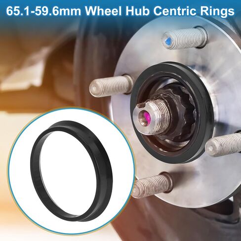 58.1mm to 56.1mm Car Wheel Hub Centric Rings Black Polycarbonate Wheels Center Shaft Shock Absorbing Hubrings 4 Pcs in Saudi Arabia