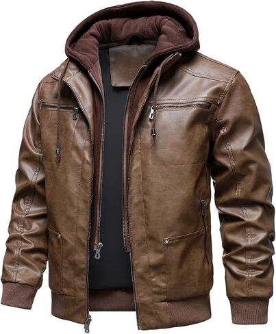 Hood Crew Men's Faux Leather Justicet in Saudi Arabia