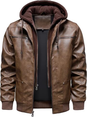 Hood Crew Men's Faux Leather Justicet in Saudi Arabia