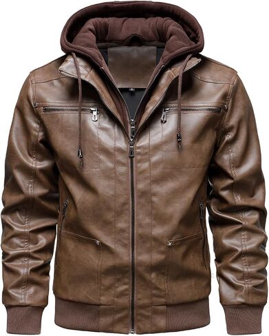 Hood Crew Men's Faux Leather Justicet in Saudi Arabia