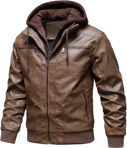 Hood Crew Men's Faux Leather Justicet in Saudi Arabia