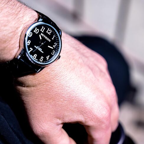Miykon Casual Analog Watches for Men - Minimalist Easy Reader Mens Dress Watches with Genuine Leather Strap - Ion Polished, Scratch Resistant Glass, Japanese Quartz, Waterproof to 100ft in Kuwait