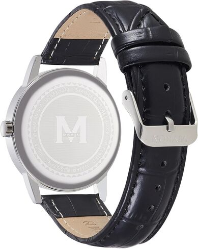 Miykon Casual Analog Watches for Men - Minimalist Easy Reader Mens Dress Watches with Genuine Leather Strap - Ion Polished, Scratch Resistant Glass, Japanese Quartz, Waterproof to 100ft in Kuwait