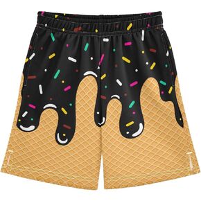 Athletic Gym Shorts Boys Casual Shorts Elastic Waist with Pockets, Summer Kids Bottom for Sports Homewear 7-15 Years in Kuwait