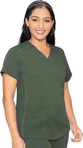 Med Couture Women's Scrub Set V-Neck Shirttail Top MC7459 Jogger Yoga Pant MC7710 with 2-Way Stretch & Ultra Soft Fabric in Saudi Arabia