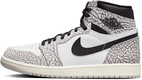 حذاء Nike Air Jordan 1 Retro High OG للرجال أبيض/أسود-أخضر متوهج DZ5485 130 in Kuwait
