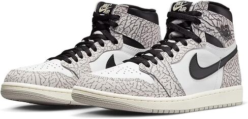 حذاء Nike Air Jordan 1 Retro High OG للرجال أبيض/أسود-أخضر متوهج DZ5485 130 in Kuwait