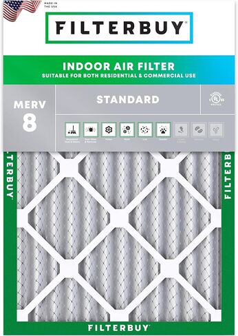 Filterbuy 20x25x6 Air Filter MERV 8 Dust Defense (1-Pack), Pleated HVAC AC Furnace Air Filters for Aprilaire Space-Gard 201/2200 / 2250 & Lennox (Actual Size: 19.75 x 24.25 x 6.00 Inches) in Saudi Arabia
