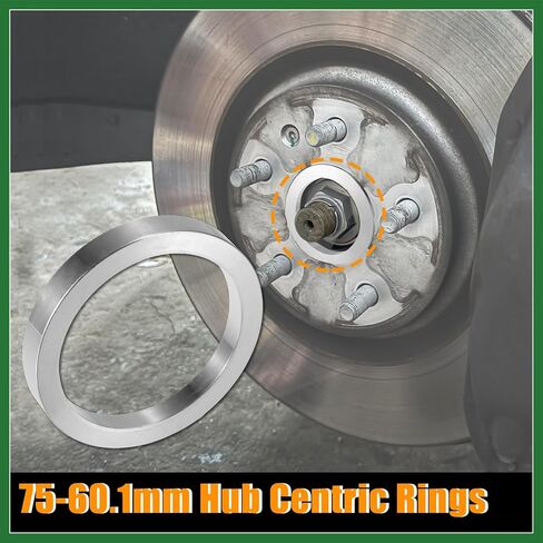 Motoforti 4pcs OD 75mm إلى ID 60.1mm Aluminium Car Hub Rings Centric Rings Bore Center Plastering Long in Kuwait