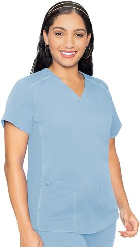 Med Couture Women's Scrub Set V-Neck Shirttail Top MC7459 Jogger Yoga Pant MC7710 with 2-Way Stretch & Ultra Soft Fabric in Saudi Arabia