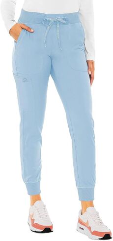 Med Couture Women's Scrub Set V-Neck Shirttail Top MC7459 Jogger Yoga Pant MC7710 with 2-Way Stretch & Ultra Soft Fabric in Saudi Arabia