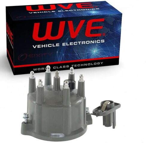 Wells WVE Distributor Cap & Rotor Kit متوافق مع Ford Aerostar Bronco Bronco II E-150 Econoline E-150 Econoline Club W 2.8L 2.9L 3.0L 3.8L 4.9L L6 V6 1984-1997 in Saudi Arabia