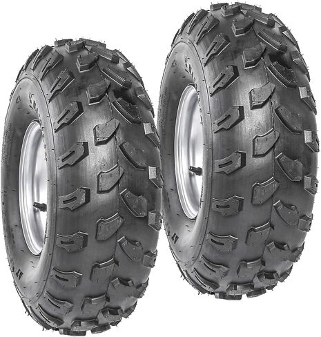 (Set 1) ATV Go Kart Tires 19x7-8 19x7x8 Knobby 4PR Tubeless Wheel Tire and Rim for Quad Bike Buggy Ride on Mowers, 4 Bolt Pattern in Saudi Arabia