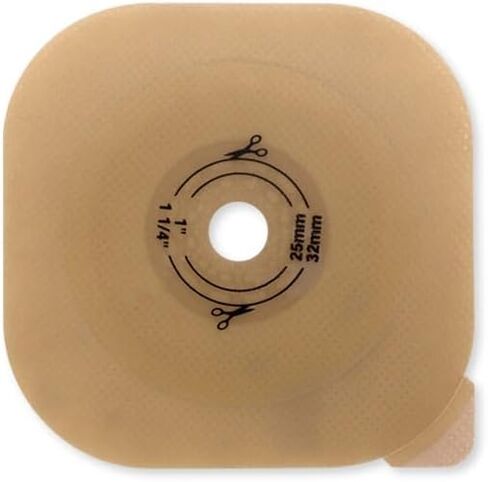 Hollister 15103 New Image Flat CeraPlus Skin Barrier, Cut-to-Fit 1-3/4", 5 Pack – Flange Size 2-1/4", Red Color Match, Ostomy Skin Barrier in Kuwait