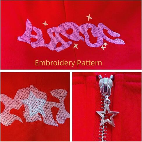 Y2k Hoodies Puff Print Hoodie Grunge Graphic Zip Up Hoodies Y2k Jacket Hip Hop Streetwear Aesthetic Sweatshirts in Saudi Arabia