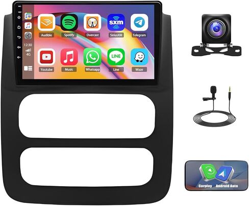 Upgraded Android 13 Car Stereo Fit for Dodge RAM 1500 2500 3500 Truck 2003-2005 9 Inch Car Radio with Carplay&Android Auto Support GPS Navigation/Backup Camera,FM/RDS/Bluetooth/IPS Touch Screen in Kuwait
