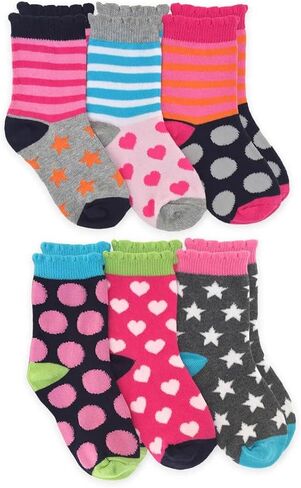 Jefferies Socks Girls Fashion Novelty Colorful Pattern Crew Socks 9 Pair Pack in Saudi Arabia