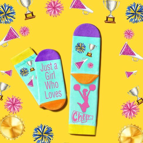مجموعة هدايا المشجعين بما في ذلك Cheer Stuff Socks Makeup Bag Stickers Cheer Stuff-Ceerleader Lover in Kuwait