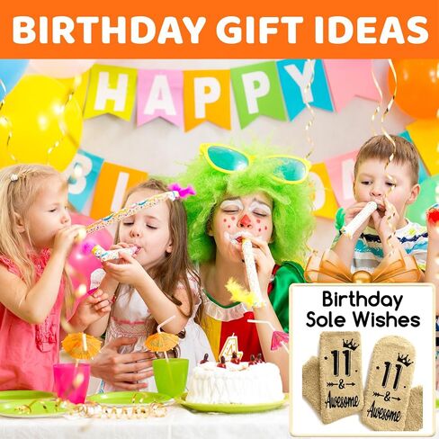 HAPPYPOP Birthday Gifts for Kids - Fuzzy Birthday Socks for Tween Boys Girls, Presents for 5-12 Year Old Kids in Saudi Arabia