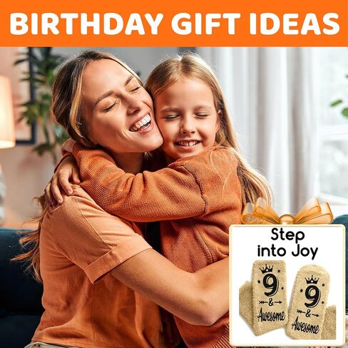 HAPPYPOP Birthday Gifts for Kids - Fuzzy Birthday Socks for Tween Boys Girls, Presents for 5-12 Year Old Kids in Saudi Arabia
