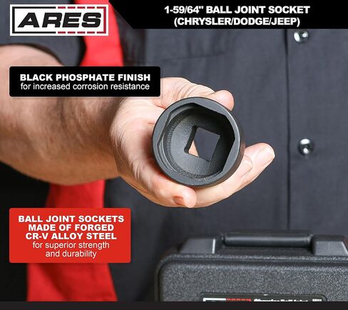 ARES 12073 – 1-59/64-Inch Ball Joint Socket Compatible With Chrysler – 3/4-Inch Drive Sockets Easily Remove and Install Upper and Lower Ball Joints – Compatible with Chrysler Mid-Size RWD Vehicles in Saudi Arabia