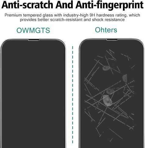 Screen Protector for iPhone 16 Pro, (2+2) Pcs Front and Back Glass Protector + 2 Pcs Camera Lens Protector, 9H Hardness Protective Film,Easy Installation with Alignment Tool in Saudi Arabia