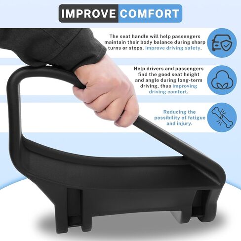 HECASA Golf Cart Seat Handle Pair Compatible with 1994-Up EZGO TXT Gas & Electric Replacement for 71701-G01 71702-G01 Arm Rest Hip Restraints Driver & Passenger Side Plastic Black in Saudi Arabia