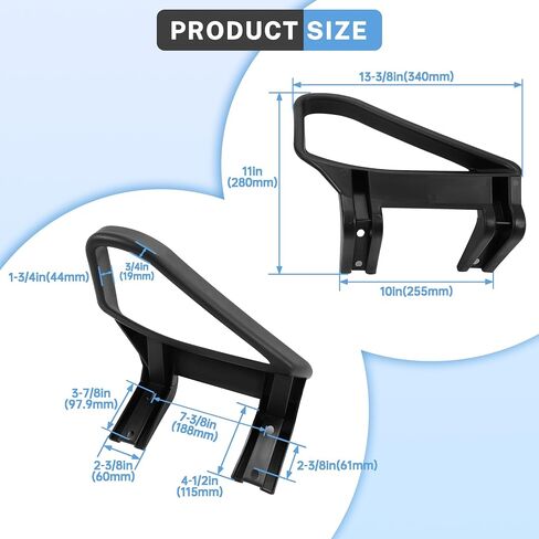 HECASA Golf Cart Seat Handle Pair Compatible with 1994-Up EZGO TXT Gas & Electric Replacement for 71701-G01 71702-G01 Arm Rest Hip Restraints Driver & Passenger Side Plastic Black in Saudi Arabia