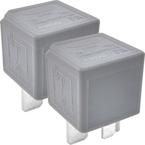2-pack F80B-14B192-AA Relay-70A 12VDC 4-Pin SPST استبدال V23136-J4-X62 ، متوافق مع Ford 2000-2023 Focus ، Mondeo ، Fiesta ، مضخة الوقود الإصلاحية ، مروحة التبريد والأخطاء الكهربائية in Saudi Arabia