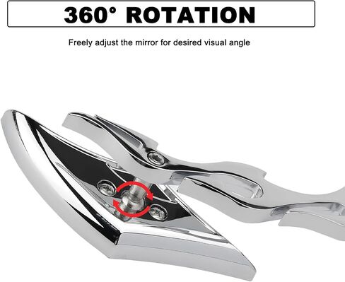 Motorcycle Mirrors Black Diamond Rearview Side Mirror Blue Lens 8MM 10MM 360 Degree Universal Replacement for Harley Softail Dyna Sportster Street Bike Scooter Chopper Cruiser in Kuwait
