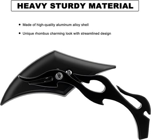 Motorcycle Mirrors Black Diamond Rearview Side Mirror Blue Lens 8MM 10MM 360 Degree Universal Replacement for Harley Softail Dyna Sportster Street Bike Scooter Chopper Cruiser in Kuwait