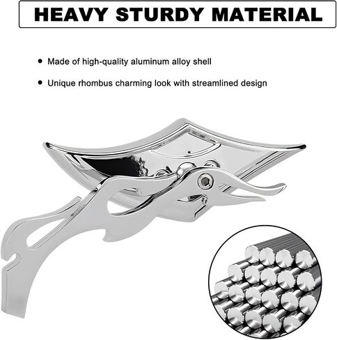 Motorcycle Mirrors Black Diamond Rearview Side Mirror Blue Lens 8MM 10MM 360 Degree Universal Replacement for Harley Softail Dyna Sportster Street Bike Scooter Chopper Cruiser in Kuwait
